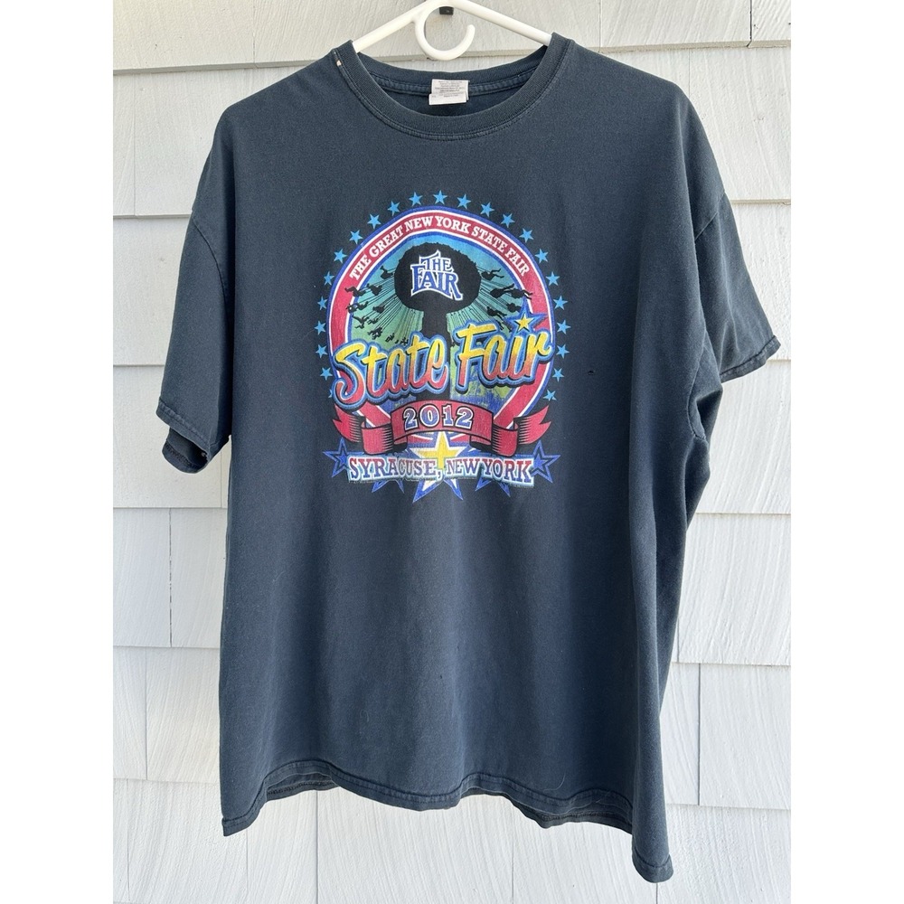 Vintage Style NY State Fair 2012‎ T Shirt Faded Distressed XL